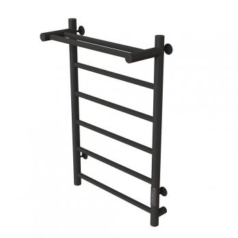 Полотенцесушитель MIXLINE VEGA  80х50 (таймер, 318Вт, 5 перекладин + ПОЛКА) электрический ГРАФИТ