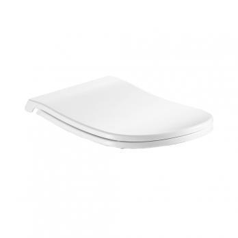 Сиденье для унитаза  WAVE SILUET дюропласт, микролифт, БЕЛЫЙ глянец