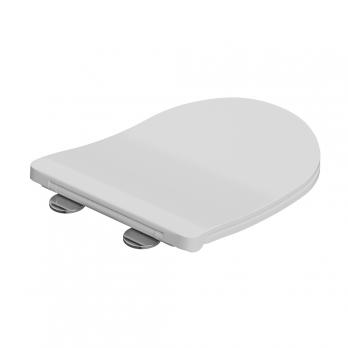 Сиденье для унитаза  WAVE SILUET дюропласт, микролифт, БЕЛЫЙ глянец