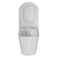 Унитаз подвесной анатомический WAVE SILUET Tornado3.0 сид. дюропласт, м/л, быстр, БЕЛЫЙ глянец (XL)