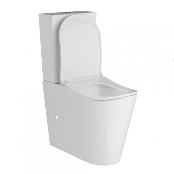 Унитаз-компакт анатомический WAVE SILUET Tornado3.0 гор,ниж,2-кн.арм,дюро,м/л,быстр,БЕЛЫЙ глянец
