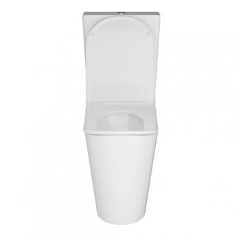 Унитаз-компакт анатомический WAVE SILUET Tornado3.0 гор,ниж,2-кн.арм,дюро,м/л,быстр,БЕЛЫЙ глянец