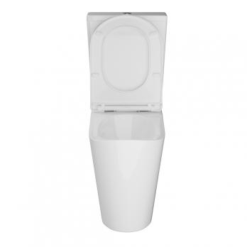 Унитаз-компакт анатомический WAVE SILUET Tornado3.0 гор,ниж,2-кн.арм,дюро,м/л,быстр,БЕЛЫЙ глянец