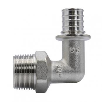 Уголок аксиальный 20 (2,8) х 3/4'' с наружной резьбой VRT®