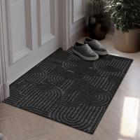 Коврик влаговпитывающий "Лабиринт" 50*100 см черный гранит, ворс 5мм