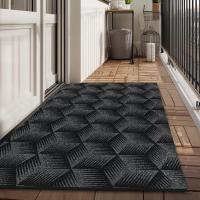 Коврик влаговпитывающий "Фокус" 50*100 см серый, ворс 5мм