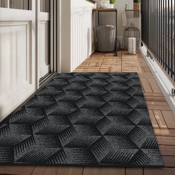 Коврик влаговпитывающий "Фокус" 50*100 см серый, ворс 5мм