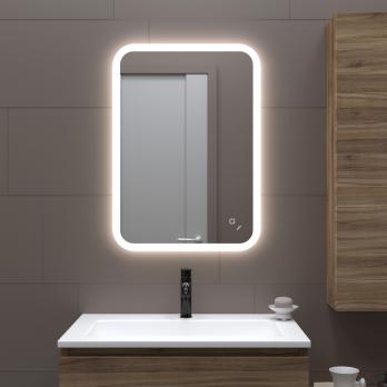 Зеркало MIXLINE "Колорит" ЭКОНОМ 500*700 (ШВ) сенсорный выкл, светодиодная подсветка, универс.крепеж