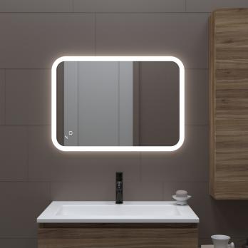 Зеркало MIXLINE "Колорит" ЭКОНОМ 500*700 (ШВ) сенсорный выкл, светодиодная подсветка, универс.крепеж