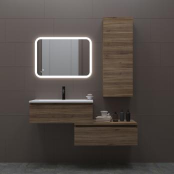 Зеркало MIXLINE "Колорит" ЭКОНОМ 500*700 (ШВ) сенсорный выкл, светодиодная подсветка, универс.крепеж