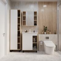 Зеркальный шкаф "МИЛТОН-70" Дуб сонома (ЛДСП)