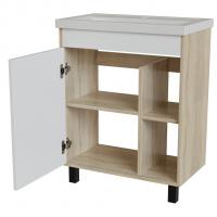 Тумба д/ванной "МИЛТОН-70" Дуб сонома/белый под рак. Фостер 70 (Kirovit) (ЛДСП /ПВХ)