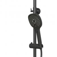 Душевая система ML33-06GR "City Graphite"(смес35К с изл+лейка3поз.+душ.шланг+тропич.душ.) ГРАФИТ