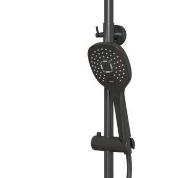 Душевая система ML33-06GR "City Graphite"(смес35К с изл+лейка3поз.+душ.шланг+тропич.душ.) ГРАФИТ