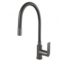 Смеситель для кухни 35к MIXLINE ML33-098GR "City Graphite" гибкий излив боковая ручка б/отв ГРАФИТ