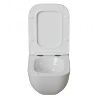 Унитаз подвесной безободковый WAVE LETI Tornado3.0 сид. дюропласт, м/л, быстр, БЕЛЫЙ глянец (XL)