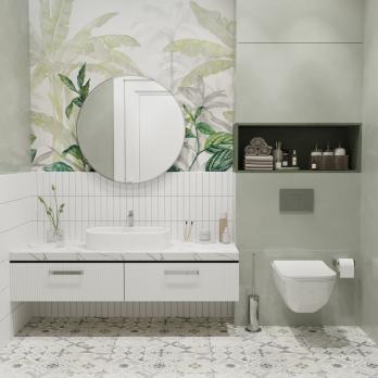 Унитаз подвесной безободковый WAVE LETI Tornado3.0 сид. дюропласт, м/л, быстр, БЕЛЫЙ глянец (XL)