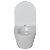 Унитаз подвесной безободковый WAVE PRIME Tornado3.0 сид. дюропласт, м/л, быстр, БЕЛЫЙ глянец (L)