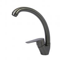 Смеситель для кухни 35k MIXLINE ML14-031GR высокий излив б/отв боковая п/гайку ГРАФИТ (без подводки)