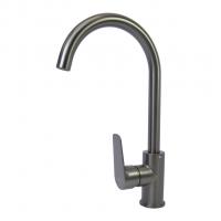 Смеситель для кухни 35k MIXLINE ML14-032GR высокий излив б/отв боковая п/гайку ГРАФИТ (без подводки)