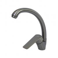 Смеситель для кухни 35k MIXLINE ML15-032GR высокий излив б/отв боковая п/гайку (без подводки) ГРАФИТ