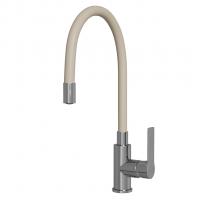 Смеситель для кухни 35к MIXLINE ML35-095 гибкий излив, б/отв, боковая, бежевый