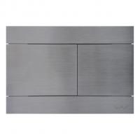 Кнопка смыва WAVE SS04-2 универсальная, САТИН, прямоугольная, НЕРЖ