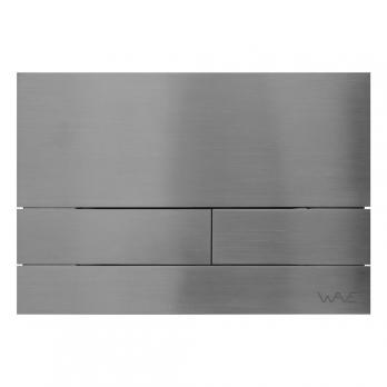 Кнопка смыва WAVE SS04AV универсальная, САТИН, прямоугольная, НЕРЖ