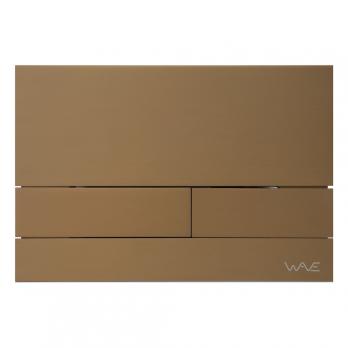 Кнопка смыва WAVE SS06AV универсальная, БРОНЗА МАТОВАЯ, прямоугольная, НЕРЖ