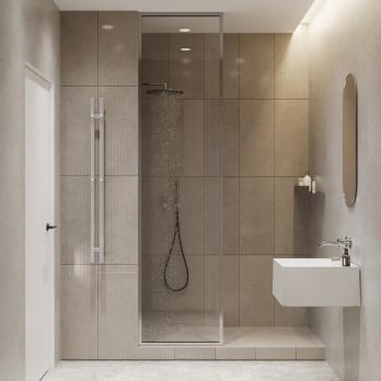 Полотенцесушитель MIXLINE MOON QUADRO MATT СHROME 120/10 (таймер,237 Вт) электрический