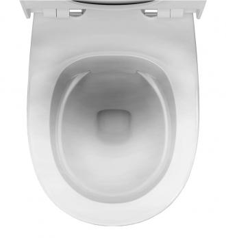 Унитаз-компакт "Альбано" R Slim безободковый (ниж.подв.,гор. выпуск, сид.полип.2кн.арм.) КЕРАМИН