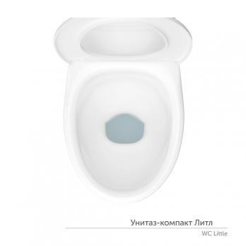 Унитаз-компакт "Литл"детский МС Инкоэр-Б1 (ниж.подв.,кос.вып,сид.б/крыш1кн бел.арм) КЕРАМИН