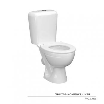 Унитаз-компакт "Литл"детский МС Инкоэр-Б1 (ниж.подв.,кос.вып,сид.б/крыш1кн бел.арм) КЕРАМИН