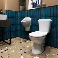 Унитаз-компакт "Нео" МС Инкоэр-Б1 (ниж.подв.,кос. выпуск,сид.полип.1кн белая,арм.) КЕРАМИН