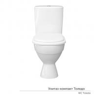 Унитаз-компакт "Толедо" МС Инкоэр-Б1 (ниж.подв.,кос. выпуск,сид.полип.1кн белая, арм.) КЕРАМИН