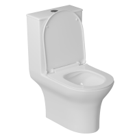 Унитаз-моноблок безободковый WAVE STAR, гор,ниж,2-кн.арм,сид.дюро,м/л,быстр,БЕЛЫЙ глянец NEW