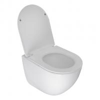 Унитаз подвесной безободковый WAVE RONDO Tornado3.0 сид. дюропласт, м/л, быстр, БЕЛЫЙ глянец (XL)