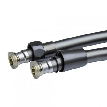 Шланг душевой 150 см имп/кон, силиконовый ГРАФИТ MIXLINE MIX-7-150 ЛЮКС (блистер)