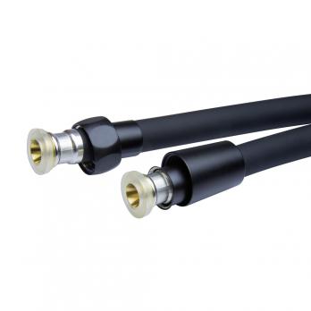 Шланг душевой 150 см имп/кон, силиконовый ЧЕРНЫЙ МАТОВЫЙ MIXLINE MIX-7-150 ЛЮКС (блистер)