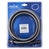 Шланг душевой 175 см имп/кон, силиконовый ГРАФИТ MIXLINE MIX-7-175 ЛЮКС (блистер)