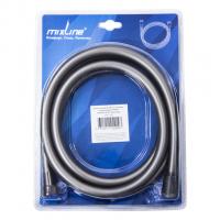 Шланг душевой 200 см имп/кон, силиконовый ГРАФИТ MIXLINE MIX-7-200 ЛЮКС (блистер)