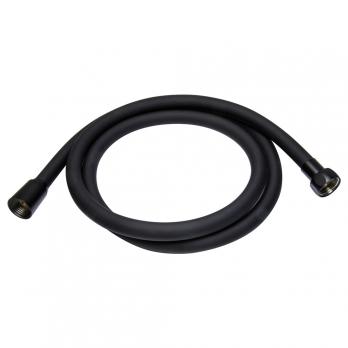 Шланг душевой 200 см имп/кон, силиконовый ЧЕРНЫЙ МАТОВЫЙ MIXLINE MIX-7-200 ЛЮКС (блистер)