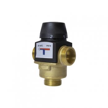 Клапан термосмесительный 1'' нар/нар/нар боковое смешение 20-50 град для ГБМ VRT