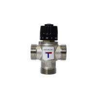 Клапан термосмесительный 3/4'' нар/нар/нар боковое смешение 20-45 град VRT