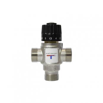 Клапан термосмесительный 3/4'' нар/нар/нар боковое смешение 35-60 град VRT