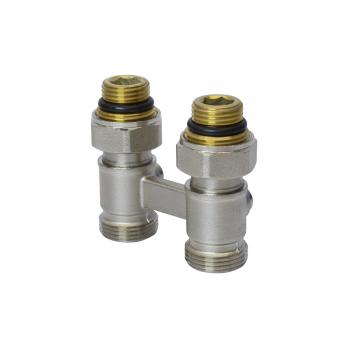 Узел нижнего подключения 1/2x3/4ЕК прямой двухтруб VRT