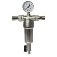 Фильтр самоочищающийся 1/2'' нар/нар с манометром VRT