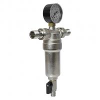 Фильтр самоочищающийся 1/2'' нар/нар с манометром VRT
