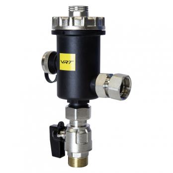 Фильтр самоочищающийся магнитный  3/4'' вн/вн дешламатор для котла , корпус черн. пластик VRT