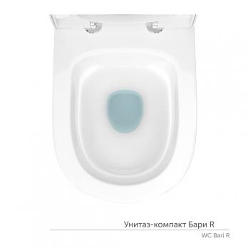 Унитаз-компакт "Бари" R ЖС  безободковый (ниж.подв.,универ.выпуск,сид.дюро., 2кн.арм.КНР) КЕРАМИН